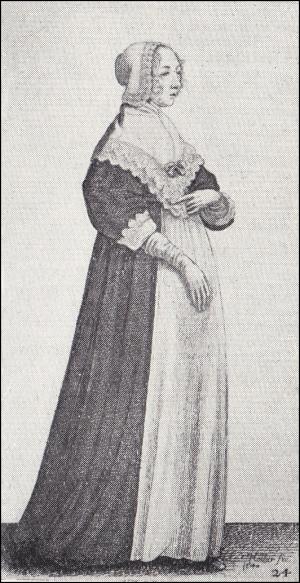 1640 - Lady with a high neck wrap