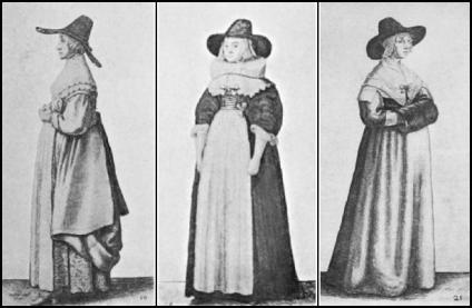Hollar 17th Century Hat Costume Drawings