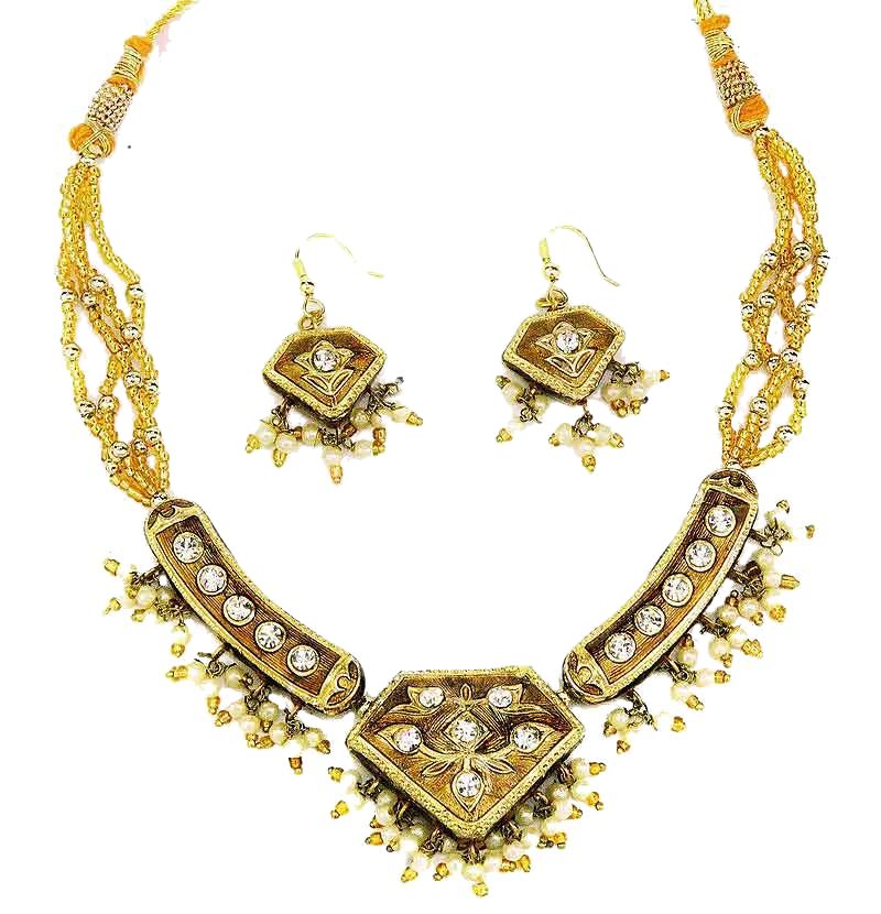 Indian Lac Costume Jewellery Enamel Fashion Necklaces - Pictures 2