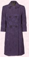Purple brocade coat