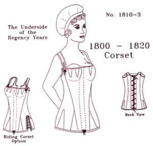 regency era fashion 1810 corset pattern