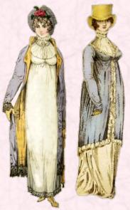 Regency Pelisse Coats - Early Forms of Pelisse Coat 1804 and 1806 regency era fashion