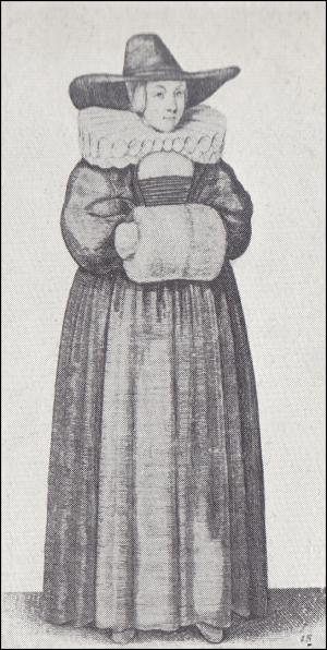 1640 lady with ruff and muff