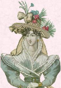 Picture of 1830 pelerine collar and hat.