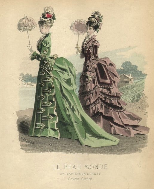 Bustles Fashion History - Victorian Bustle Era 1870s and 1880s