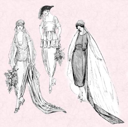 1920 magazine drawings of brides
