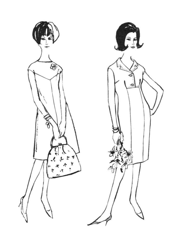 1962 bag and flowers drawing