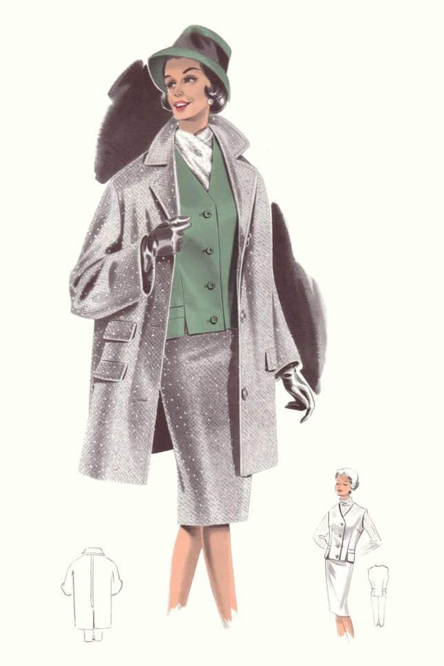 1965 grey green waist coat