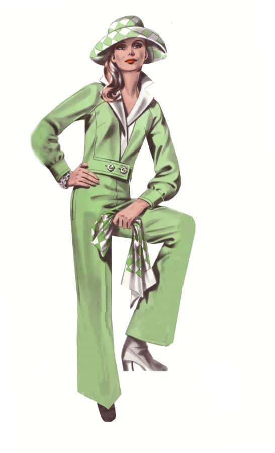 1974 green trousers suit