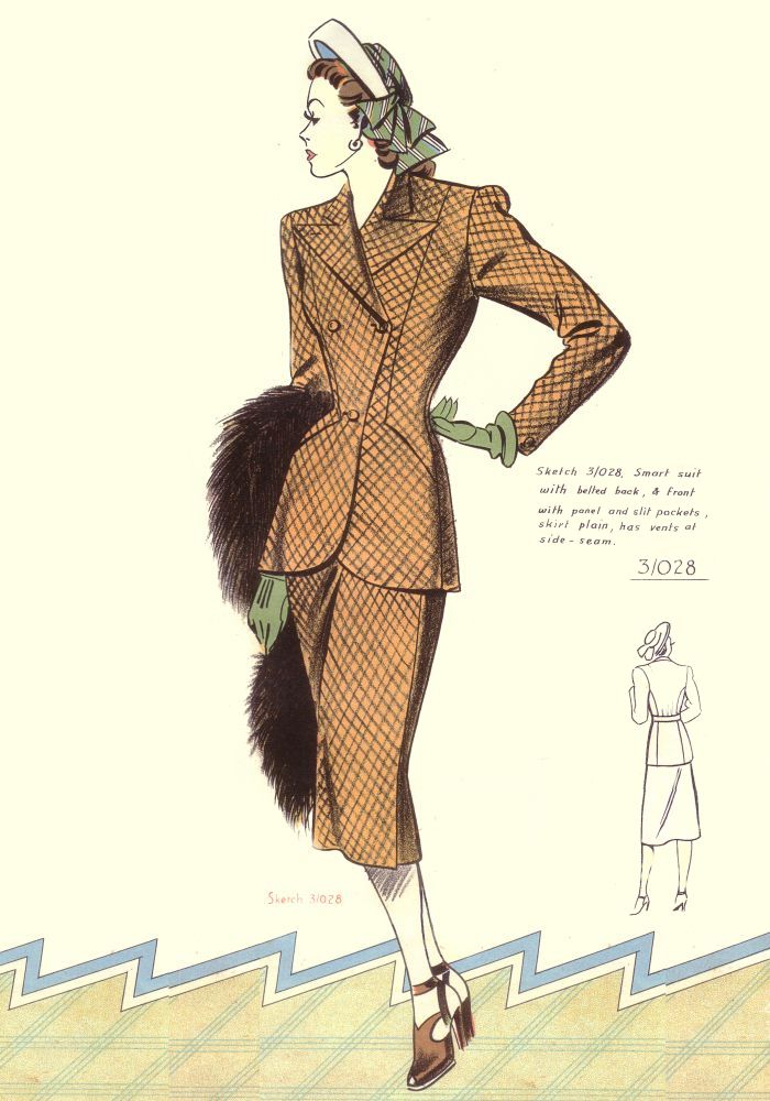 free 1940s women dress pattern