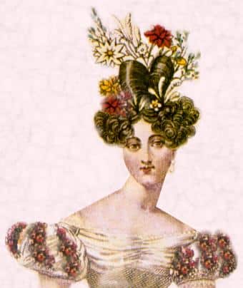 Picture of a woman with a fashionable hairstyle.
