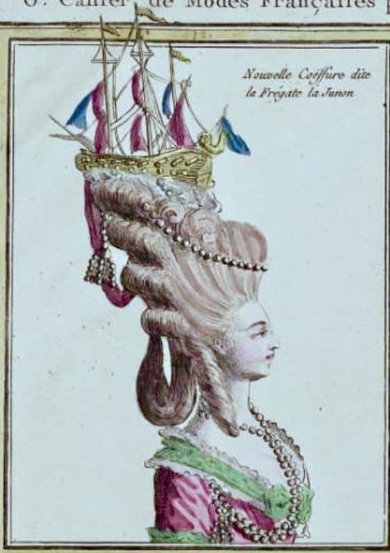 Ship scene ornament for the hair