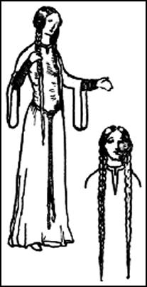Womans long plaits braids henry first