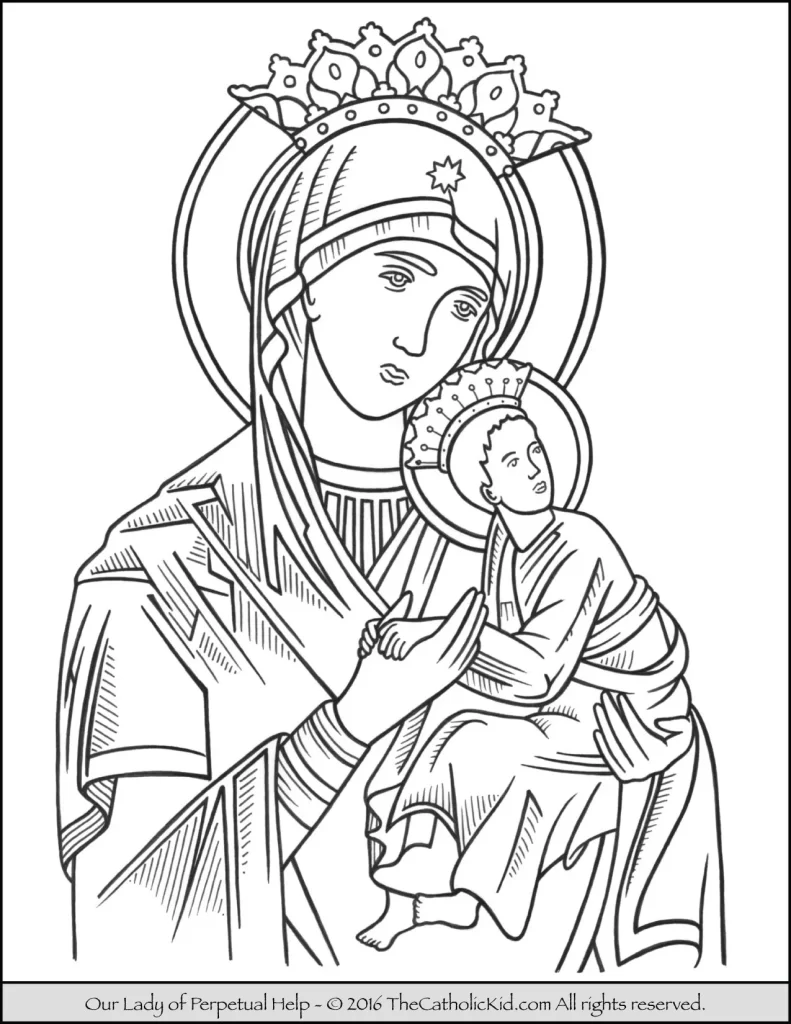 madonna and child coloring