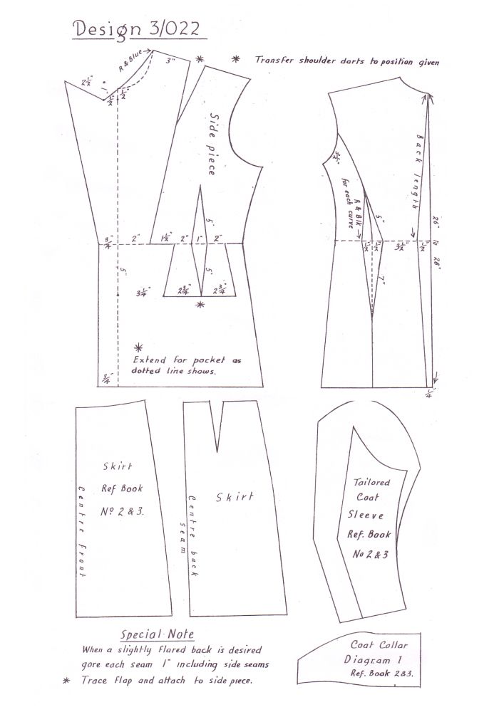 1940s sewing pattern