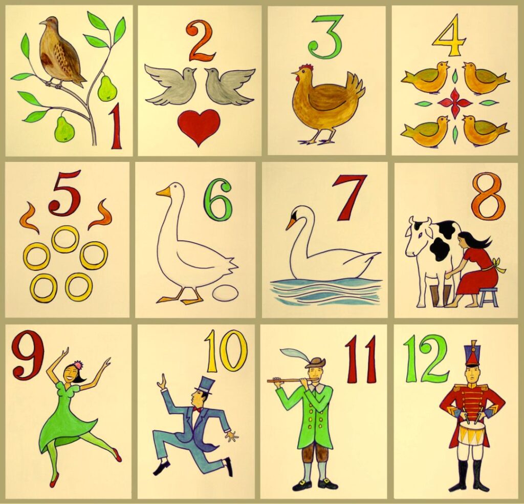 pictures of the 12 days of christmas