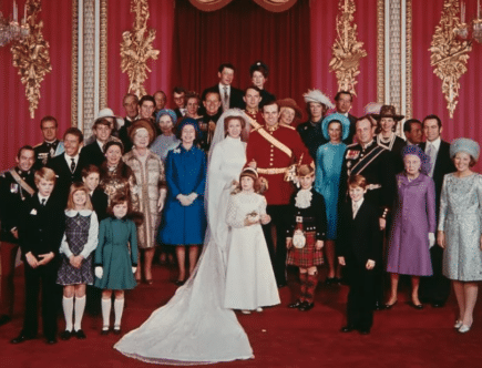 princess anne wedding group photo
