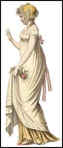 costume history plate of 1800- regency fashion