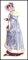 fashion history regency era FahsionHistory 1821 Mantle Cloak Witzchoura