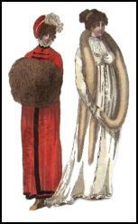 regency era fashion 1804 fur muff tippet