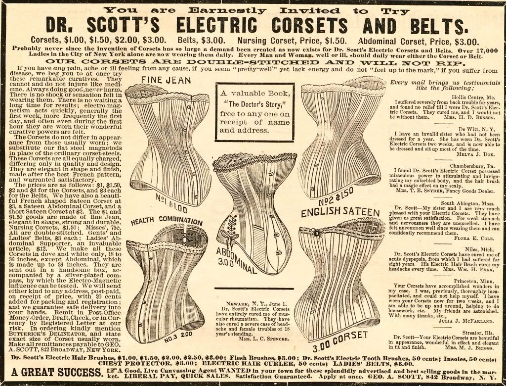 1888 electric corset fashion history