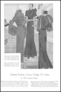 1932 evening gowns wraps of velvet from good housekeeping magazine