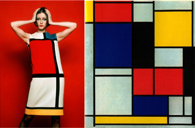 Yves St. Laurent's much copied Mondrian inspired shift dress.