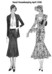 april 1930 good housekeeping floatpleats fashion history
