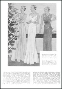 dec1932 good housekeeping magazine evening dress xmas tree