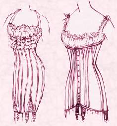 edwardian corset long corsets from 1909 and 1916