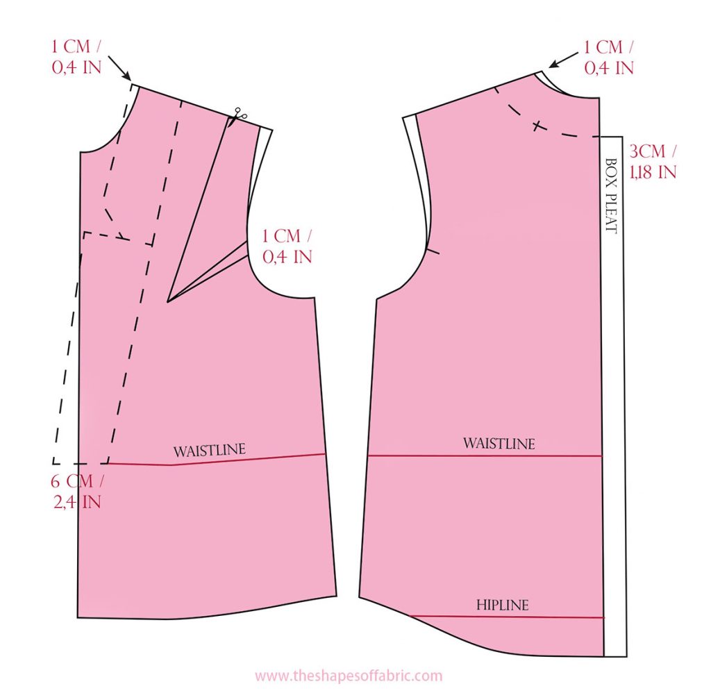 Easy Drafting Basic Bodice Pattern To Develop Simple Clothes For Home Made  Sewing