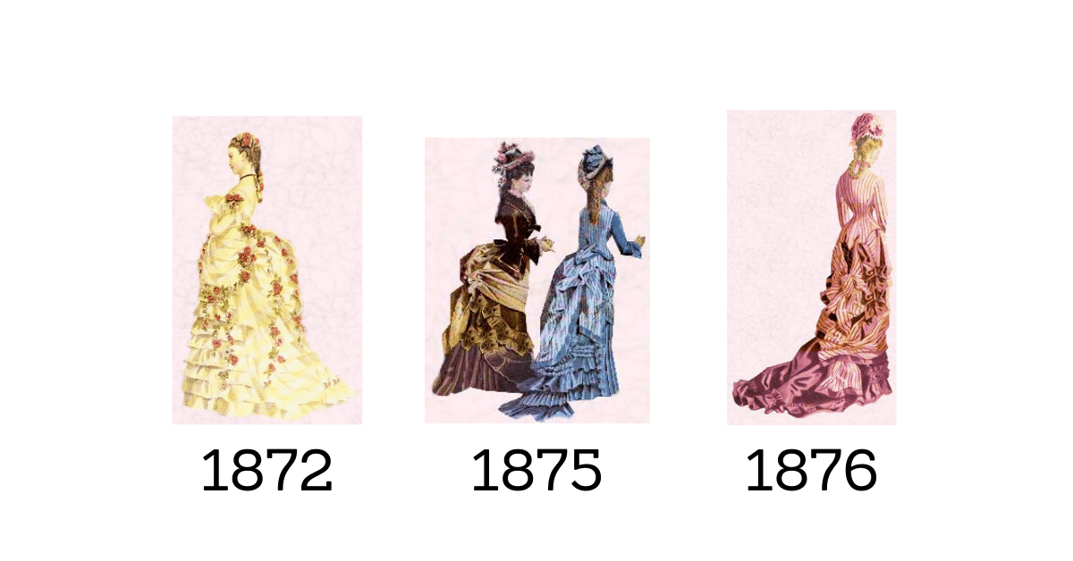 1884-1889 bustles fashionn history