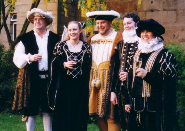 Picture of Henry VIII and Friends at the Elizabethan and Tudor Themed Fancy Dress Wedding