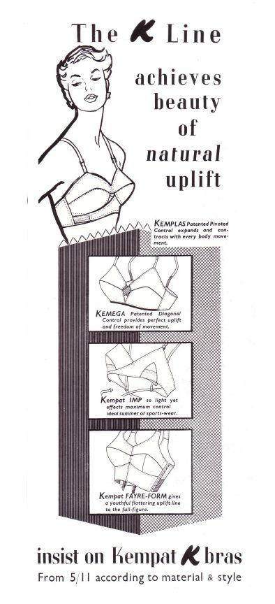 1953 k line bras advertisement 1950s fashion