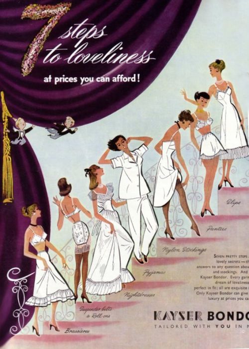 Original Vintage Advertising for 1959 Warner's royal Highness Girdle & Bra  