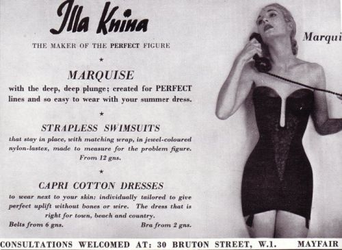 1950's Bra , Panties , Gowns , Girdles Print Ads