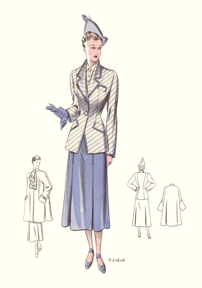 1949 tailleur fashion plate 1940s women's fashion