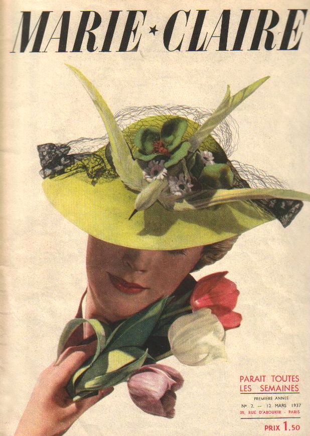 marie claire lime hat 1930s hats