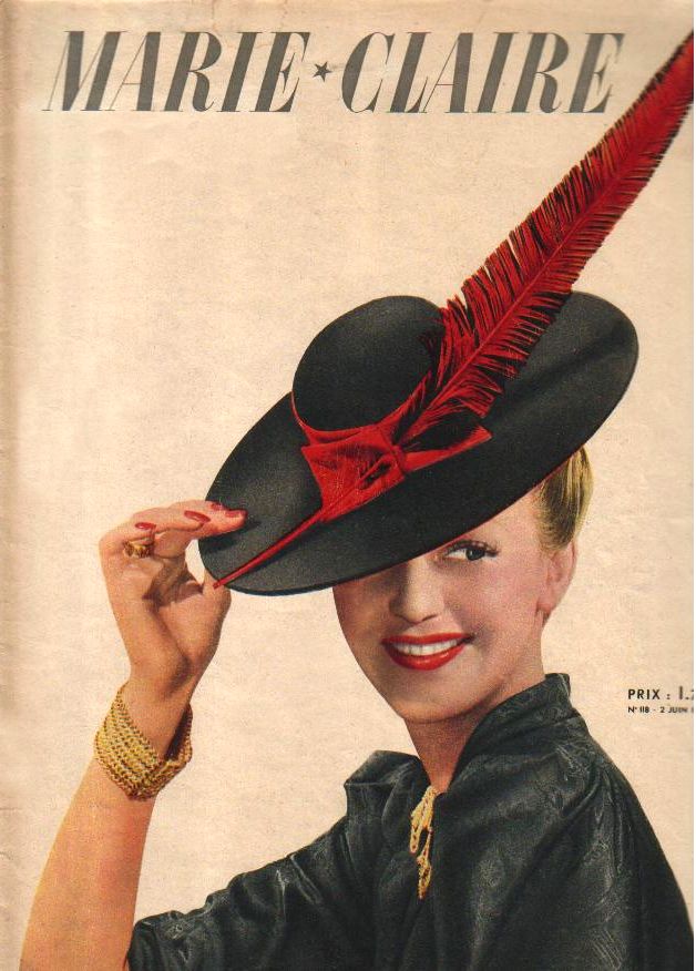 marie clairere feather hat 1930s hats
