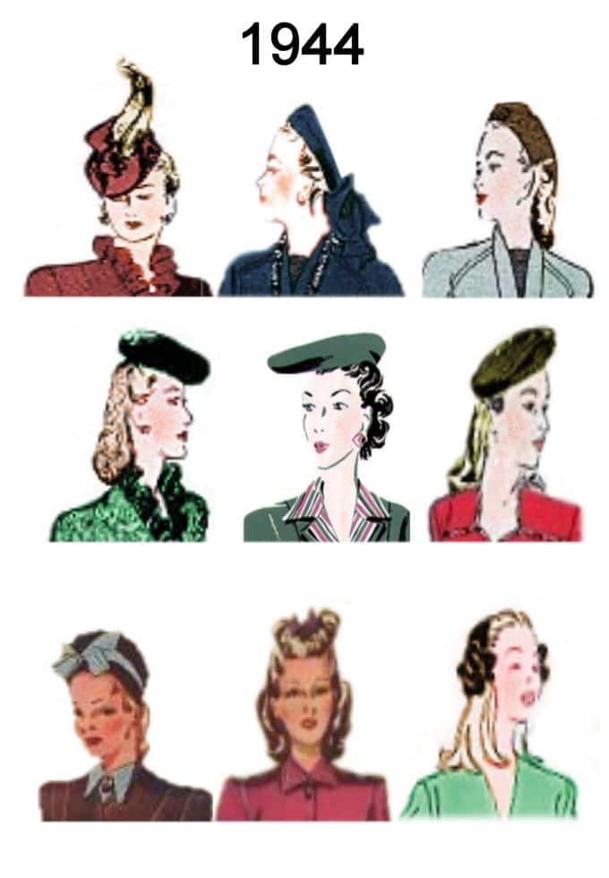 1940s hats womens hats 1944