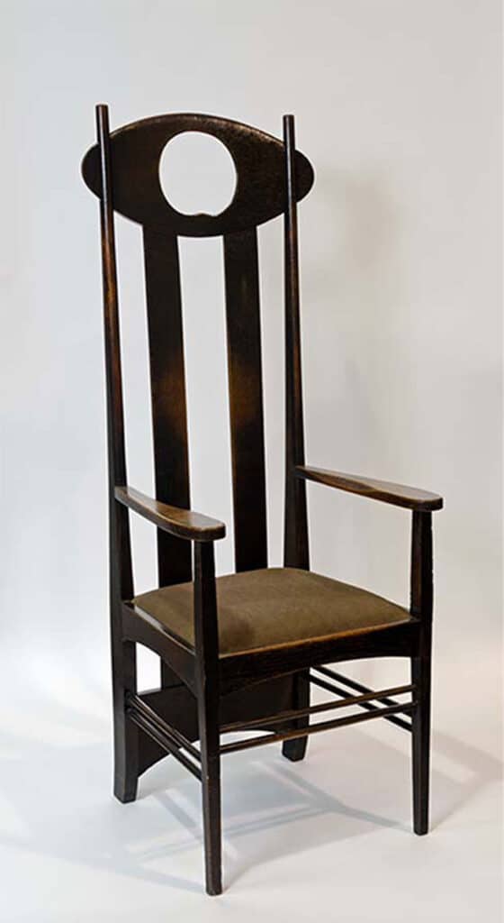 Chair designed by Charles Rennie Mackintosh