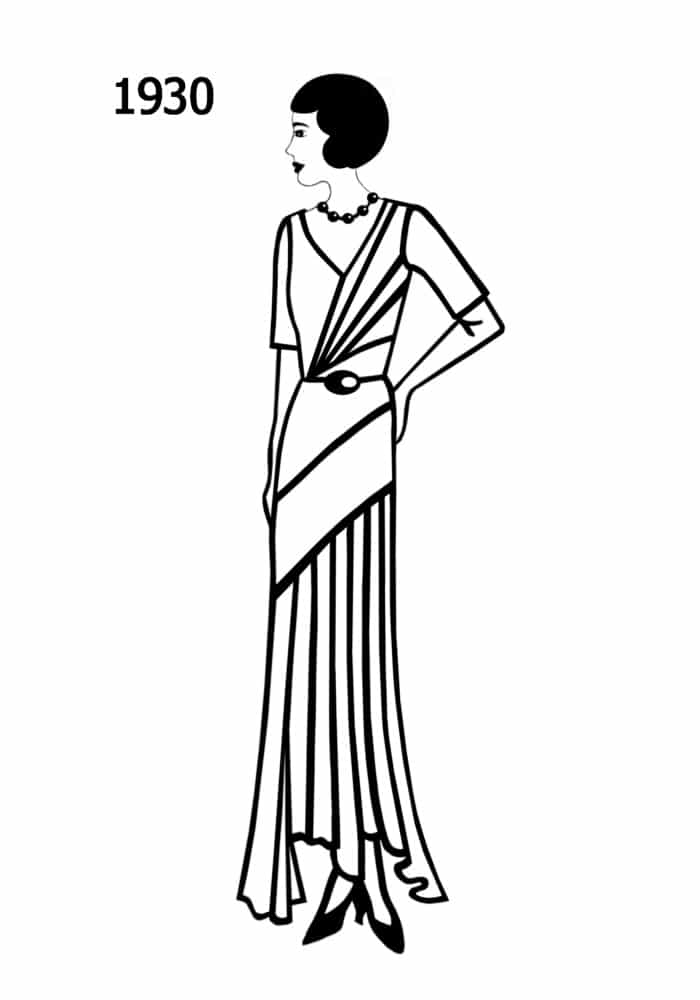 1930 dress eve hip silhouettes