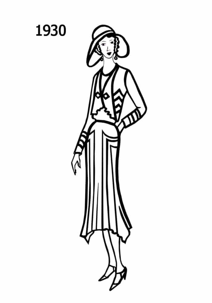 1930 dress flirty silhouettes