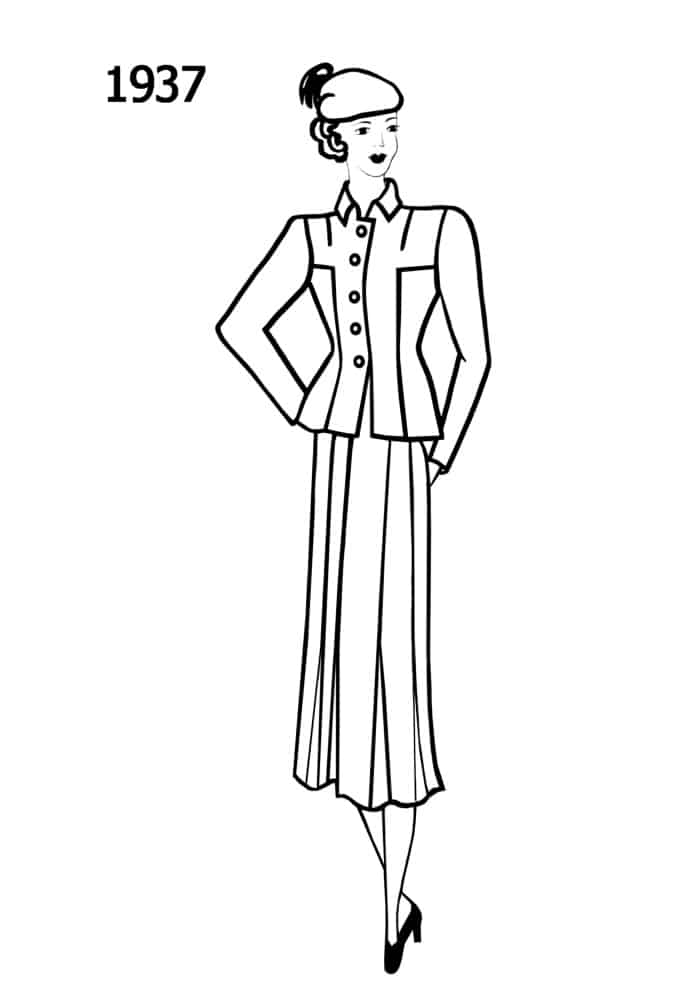 1937 suit squan silhouettes