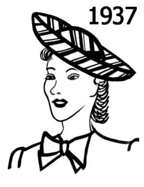 1937 stripe hat