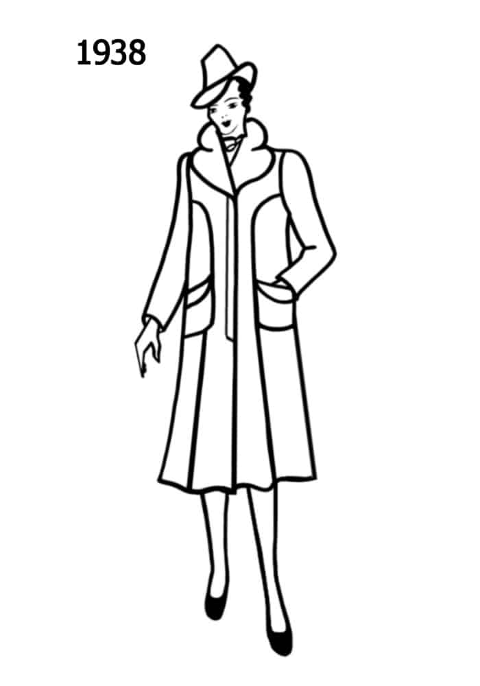 1938 coat silhouettes