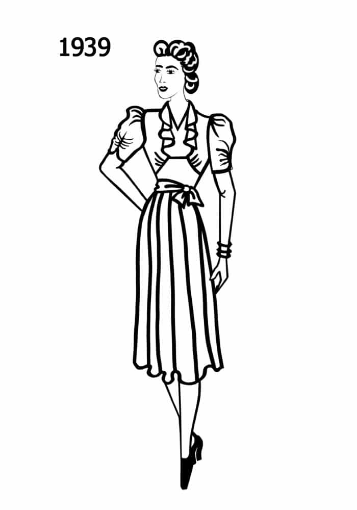 1939s dress rflo silhouettes