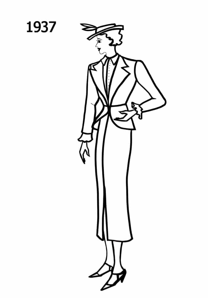 suit silhouettes 1937