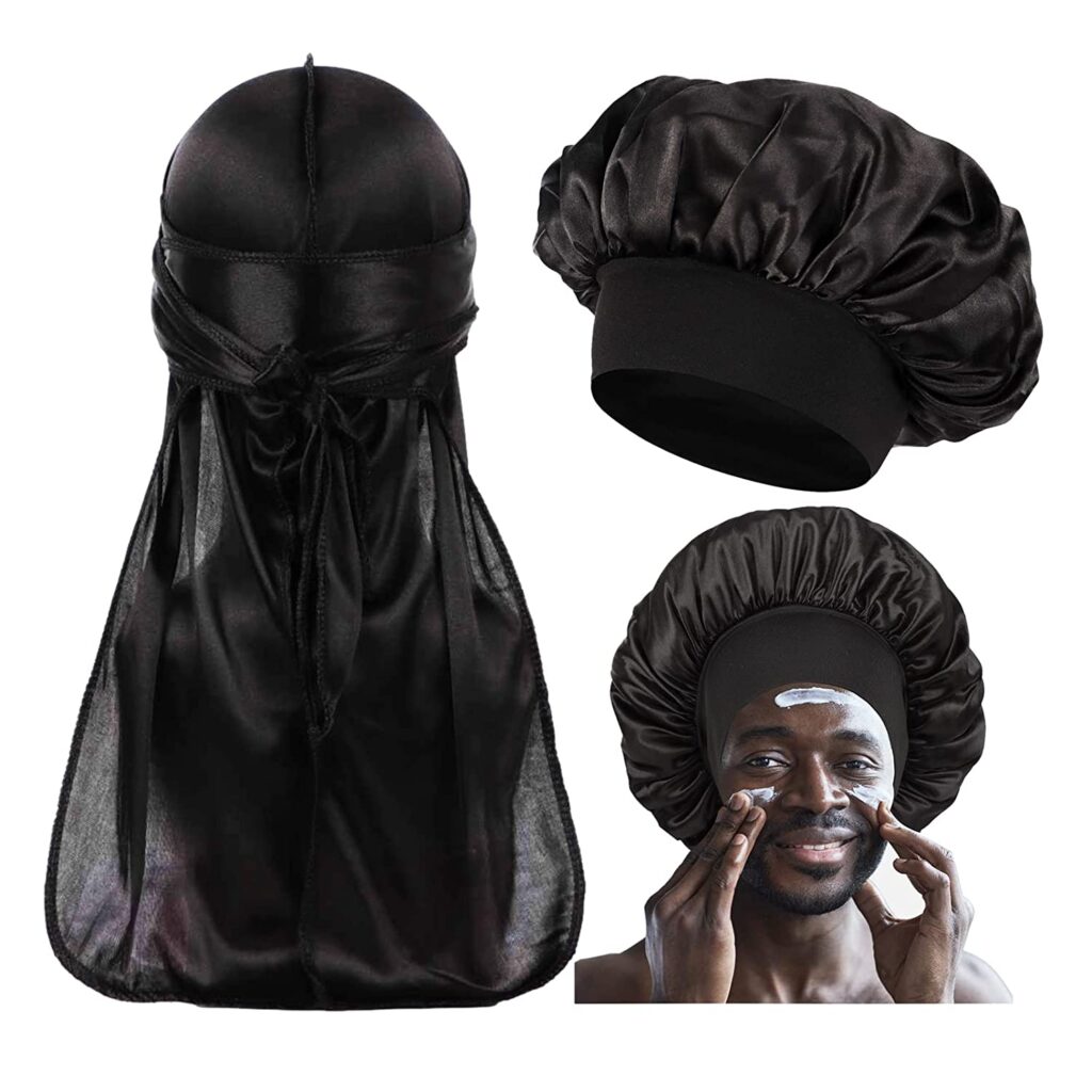 Satin Bonnet Adjustable Sleeping Silk Bonnet Black Women Men Double Layer  Satin Lined Sleep Cap Sleeping Hair Wrap Silk Hair Curly Bonnet Large  Braids