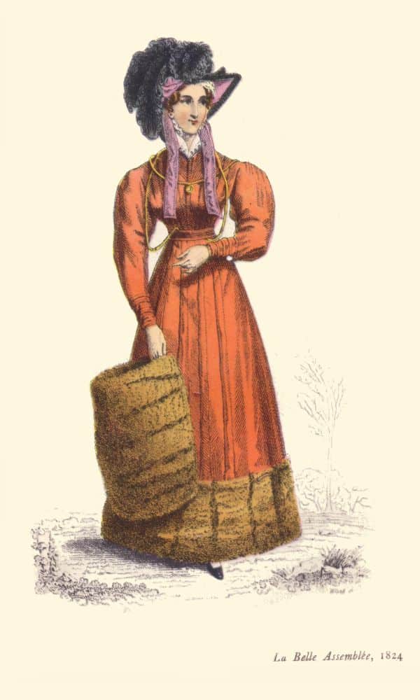 1824 laver coral dress fashion plate